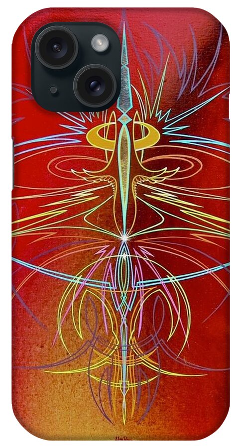 Rich Mullins iPhone Case featuring the painting Elijah's Whirl Wind by Alan Johnson