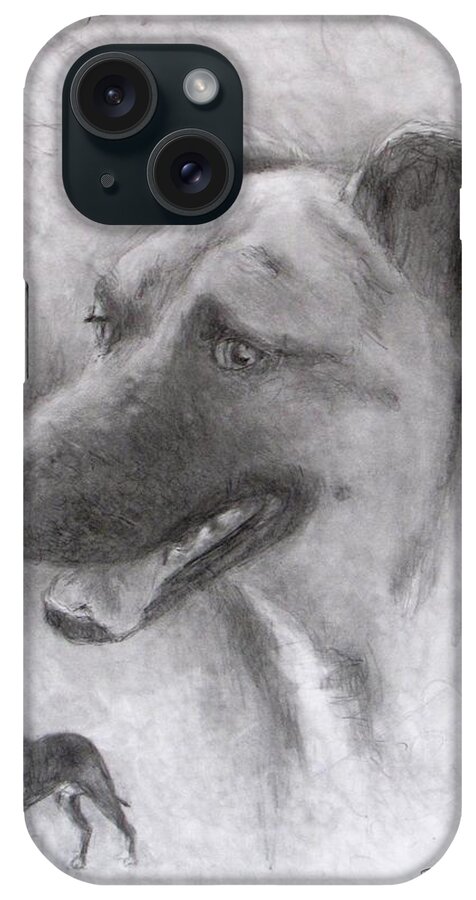  Dog iPhone Case featuring the drawing Eliot by Jack Skinner