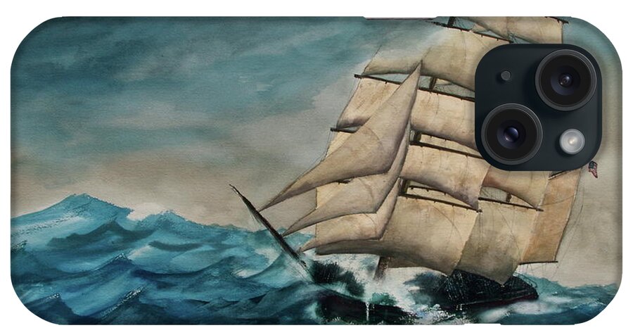 Elissa iPhone Case featuring the painting Elissa at Sea by Frank SantAgata
