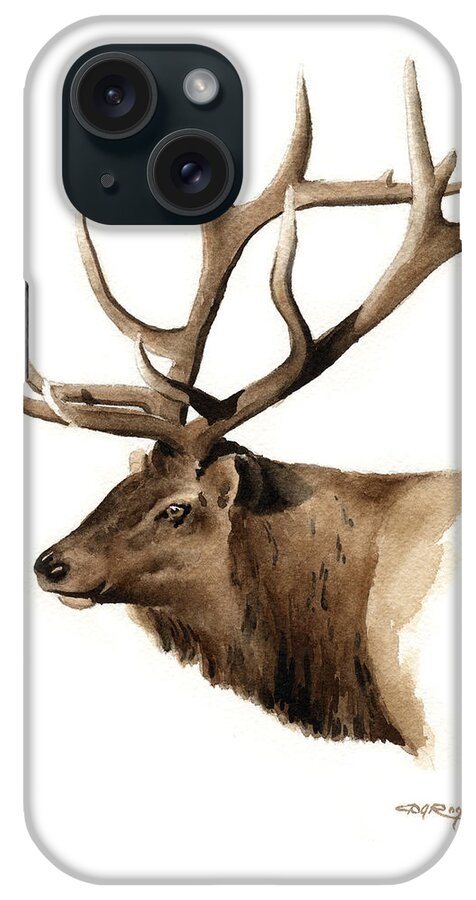 Elk iPhone Case featuring the painting Elk by David Rogers