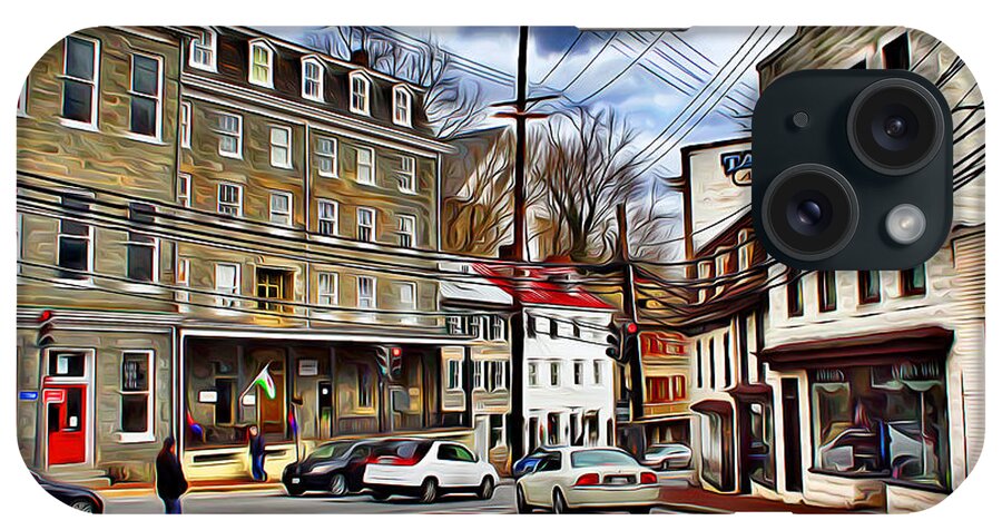 Ellicott iPhone Case featuring the digital art Ellicott City Streets by Stephen Younts
