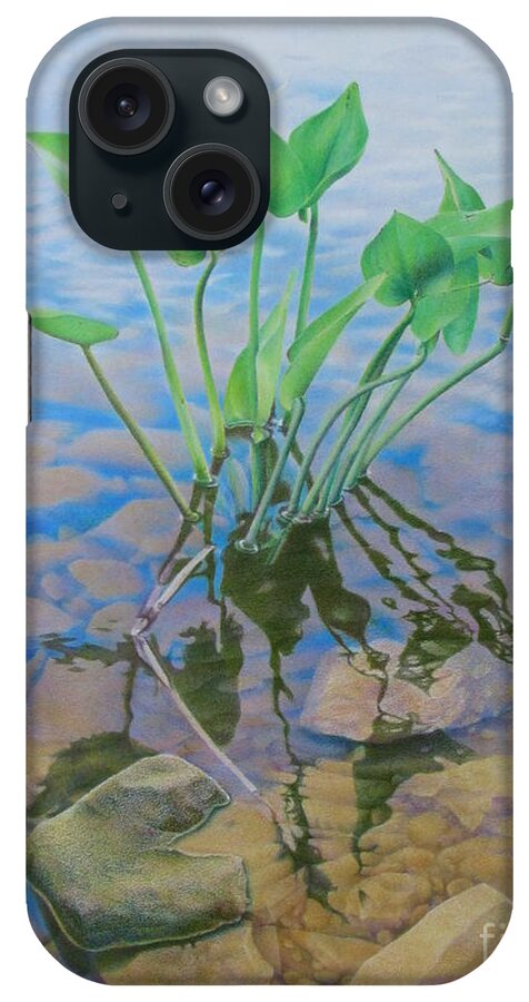 Water iPhone Case featuring the painting Ellie's Touch by Pamela Clements