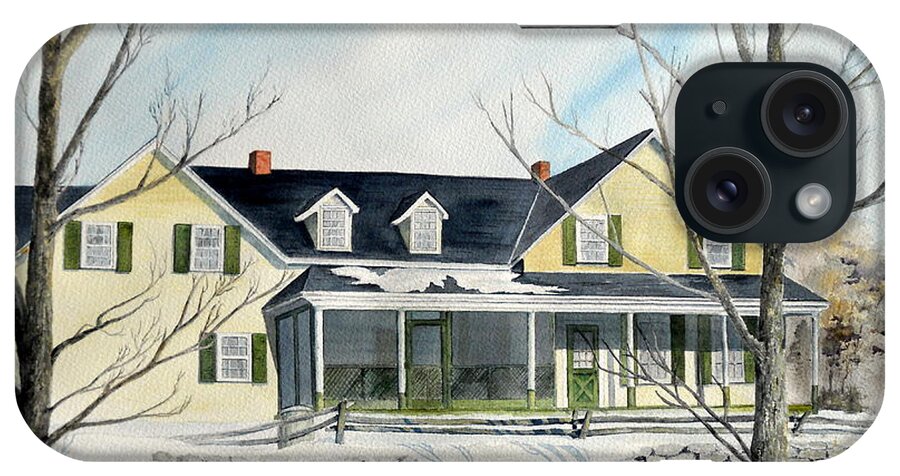 Farm House iPhone Case featuring the painting Elmridge Farm House by Jackie Mueller-Jones