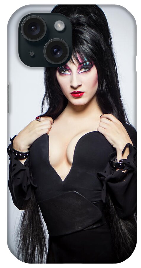 Implied Nude iPhone Case featuring the photograph Elvira tribute by La Bella Vita Boudoir