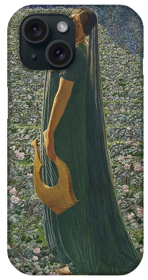 Carlos Schwabe iPhone Case featuring the painting Elysian Fields by Carlos Schwabe