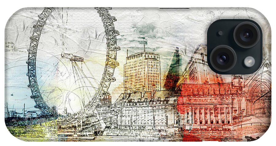 London iPhone Case featuring the digital art Embrace Life by Nicky Jameson