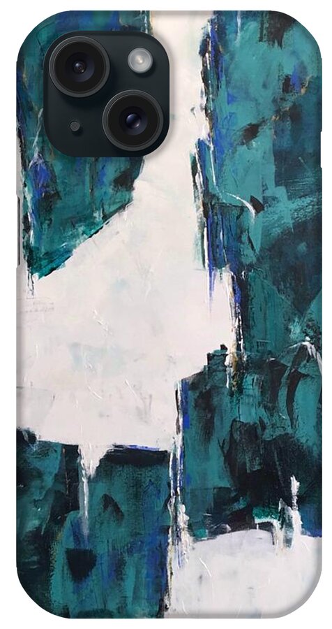 Abstract Art iPhone Case featuring the painting Emerald Isle by Suzzanna Frank