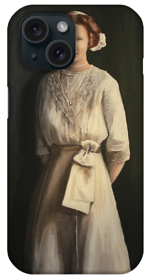 Grandmother iPhone Case featuring the painting Emma Haack c. 1913 by Daniel W Green