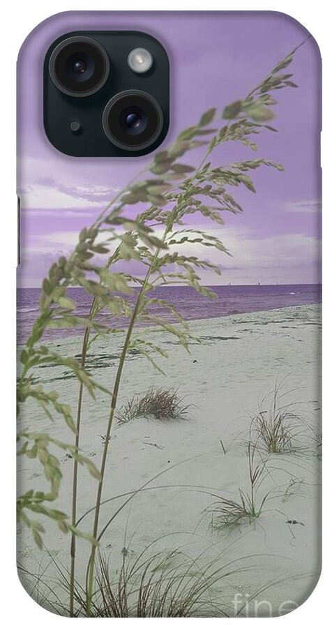 Beach iPhone Case featuring the photograph Emma Kate's Purple Beach by Rachel Hannah