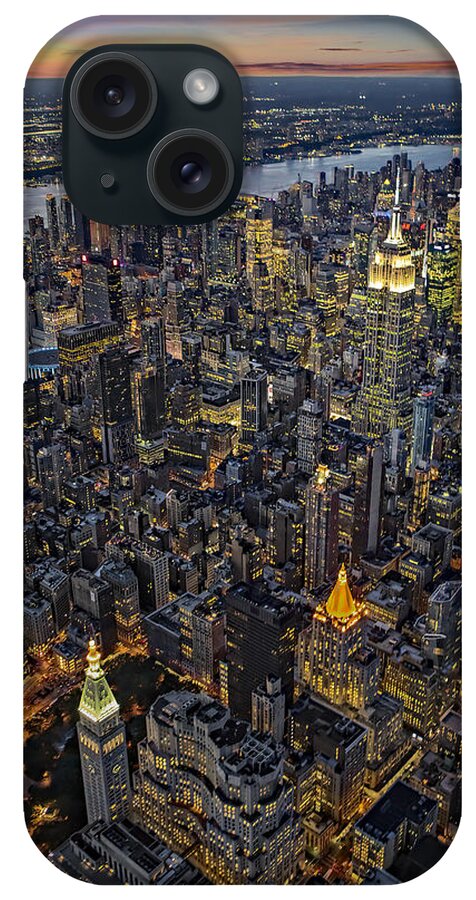 Aerial View iPhone Case featuring the photograph Empire State Aerial View by Susan Candelario