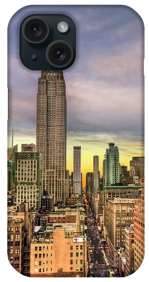 Skyscraper iPhone Case featuring the photograph Empire State of Mind by Evelina Kremsdorf