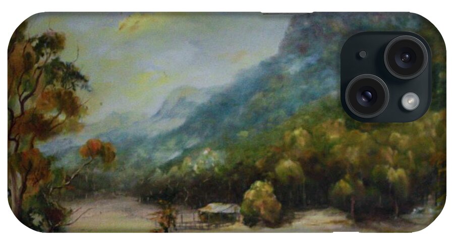 Grampians iPhone Case featuring the painting Emu Plains, Grampians by Ryn Shell