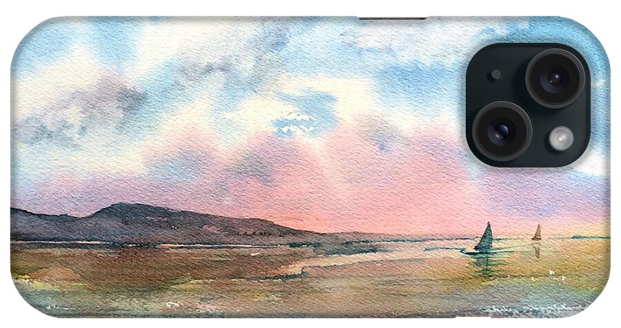 Dramatic Sky iPhone Case featuring the painting End of Day by Debbie Lewis