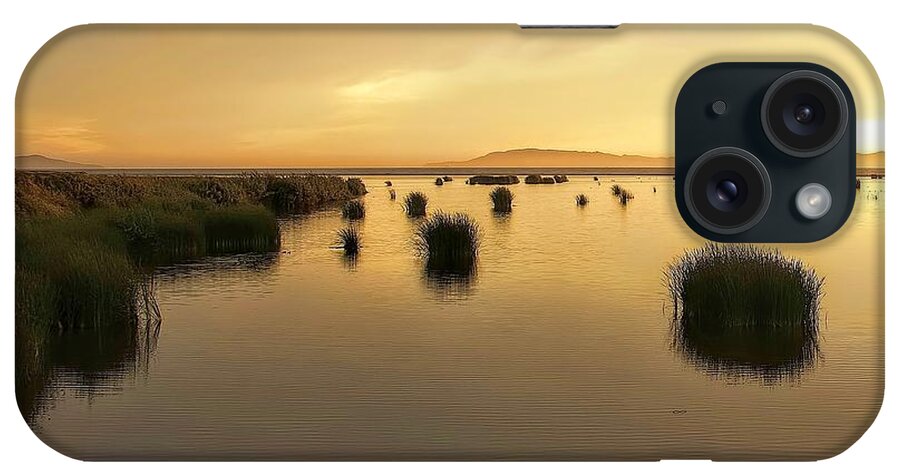 Santa Clara River Estuary Water Sunset Ventura iPhone Case featuring the photograph End of the line by Wendell Ward