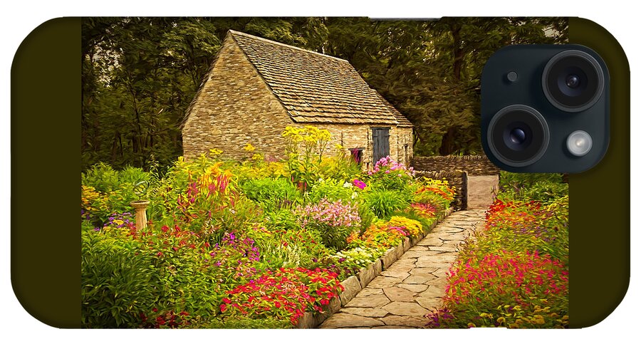 Cotswold Cottage iPhone Case featuring the photograph English Flower Garden by Susan Rissi Tregoning