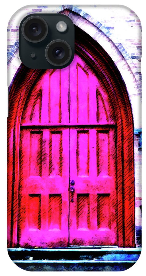 Episcopal Church iPhone Case featuring the digital art Enter All Ye Faithful by Leslie Montgomery