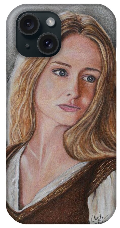 Lord Of The Rings iPhone Case featuring the drawing Eowyn by Christine Jepsen