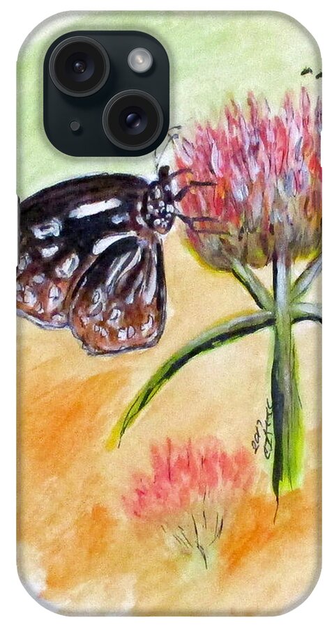 Butterflies iPhone Case featuring the painting Erika's Butterfly Two by Clyde J Kell