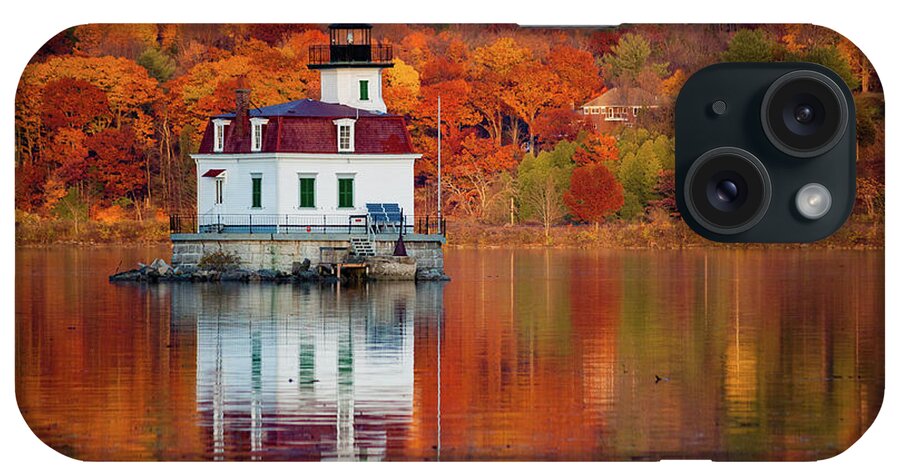 Lighthouse iPhone Case featuring the photograph Esopus Lighthouse in Late Fall #2 by Jeff Severson