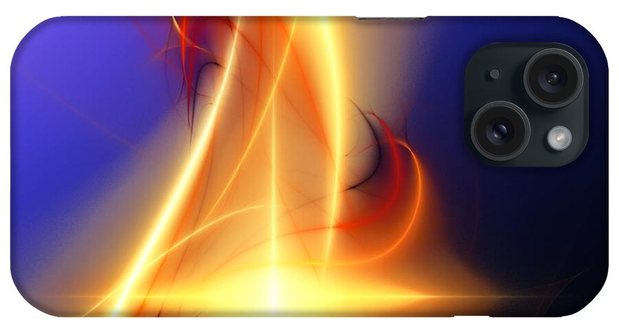 Digital Painting iPhone Case featuring the digital art Eternal Flame by David Lane