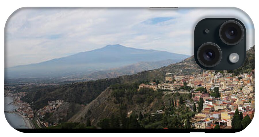 Etna iPhone Case featuring the photograph Etna e Taormina by John Meader