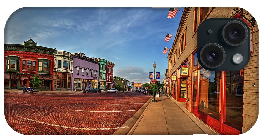 Evansville Wi Main Street Americana Wisconsin Horizontal iPhone Case featuring the photograph Evansville WI Main St by Peter Herman