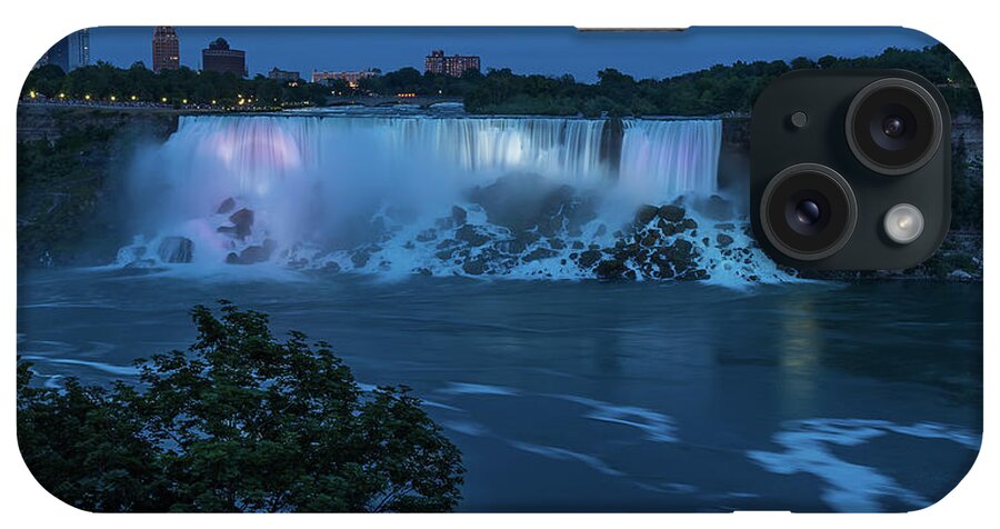 Canada iPhone Case featuring the photograph Evening at Niagara Falls, New York View by Brenda Jacobs