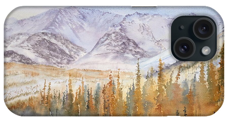 Alaska iPhone Case featuring the painting Evening at Wolf Run II by Deborah Horner