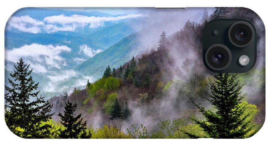 Landscapes iPhone Case featuring the photograph Evening Fog at Mortons Overlook by Roberta Kayne