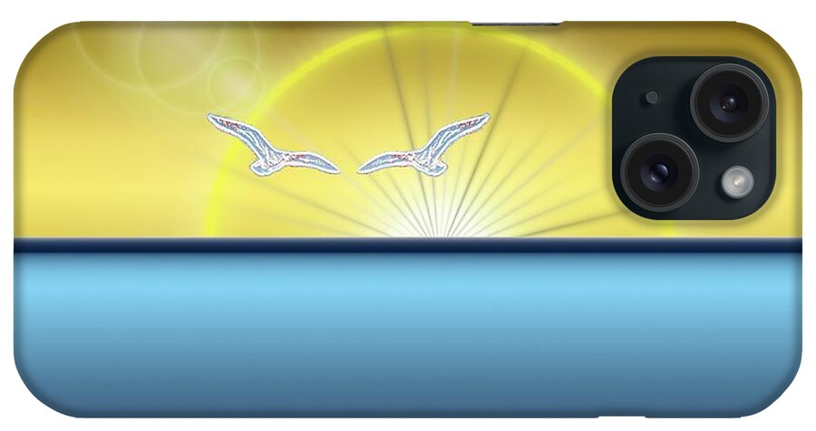 Sunset iPhone Case featuring the digital art Eventide by Tim Allen