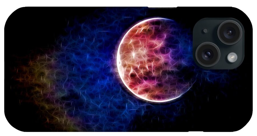Moon iPhone Case featuring the photograph Ever changing moon color waves by Denise Beverly