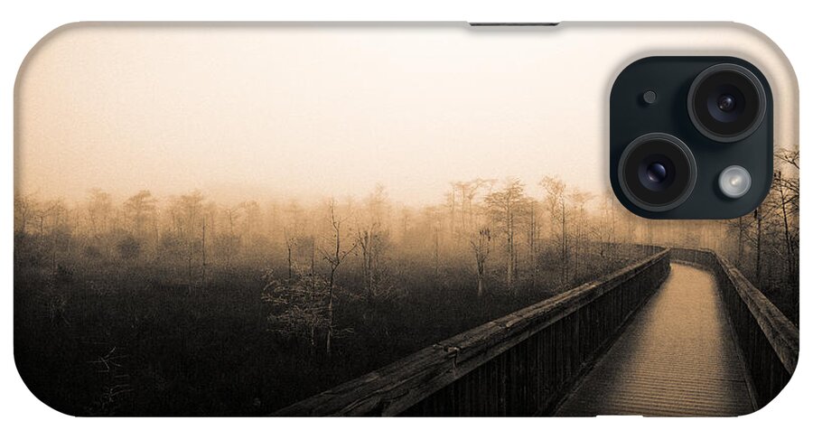 Cypress.swamp iPhone Case featuring the photograph Everglades Boardwalk by Gary Dean Mercer Clark