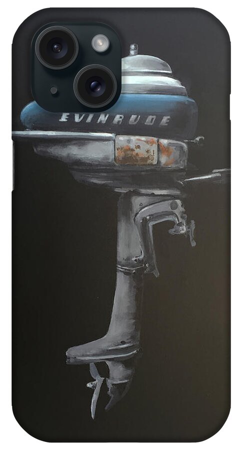Vintage iPhone Case featuring the painting Evinrude Outboard by Jeffrey Bess