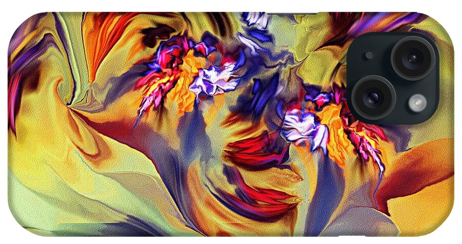 Fine Art iPhone Case featuring the digital art Explosive Floral by David Lane