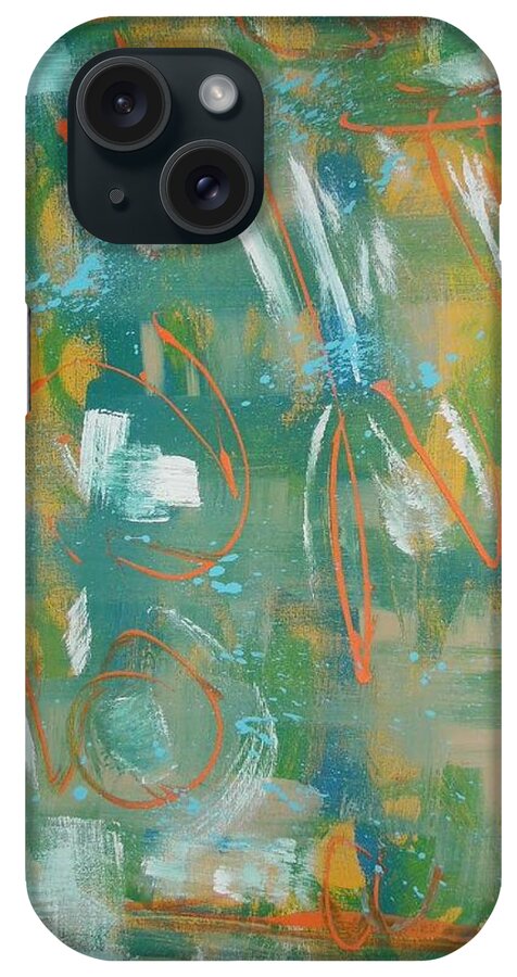 Abstract iPhone Case featuring the painting Express Yourself by Antonio Moore