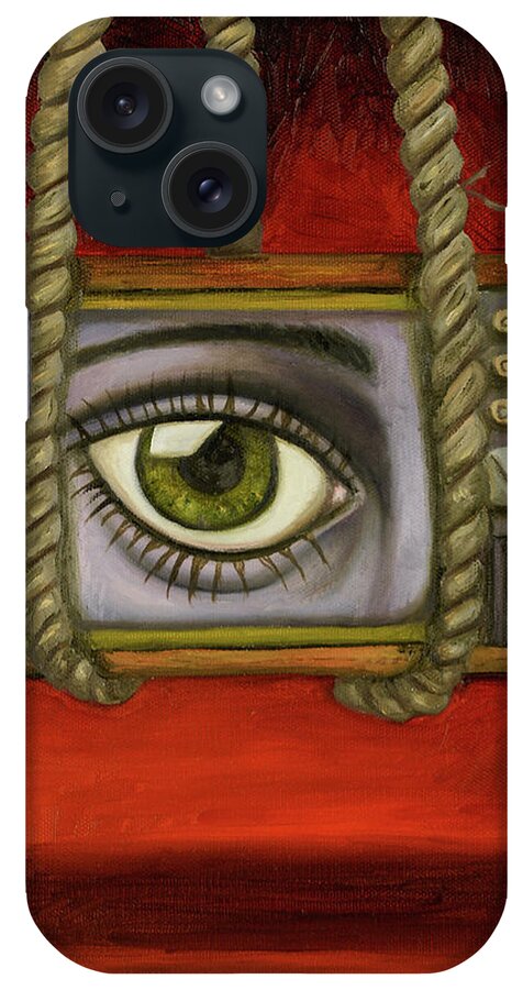 Eye iPhone Case featuring the painting Eye Witness 2 by Leah Saulnier The Painting Maniac