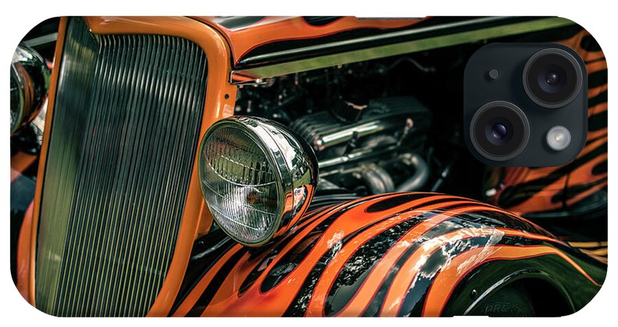 Car iPhone Case featuring the photograph Fabulous Flames by Pamela Taylor