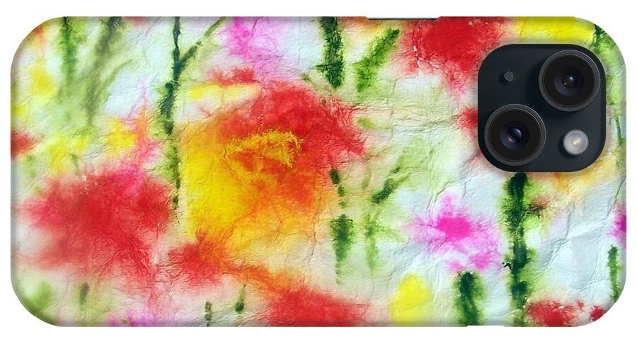 Flowers iPhone Case featuring the painting Fading Flowers by Jackie Mueller-Jones