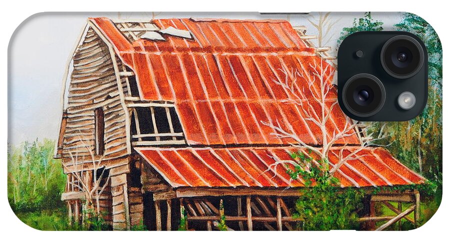 Barn iPhone Case featuring the painting Fading Memories by Karl Wagner