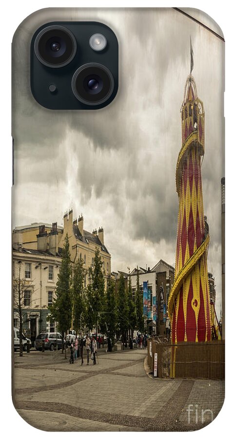 Helter Skelter iPhone Case featuring the photograph Fairground Reflection by Steve Purnell