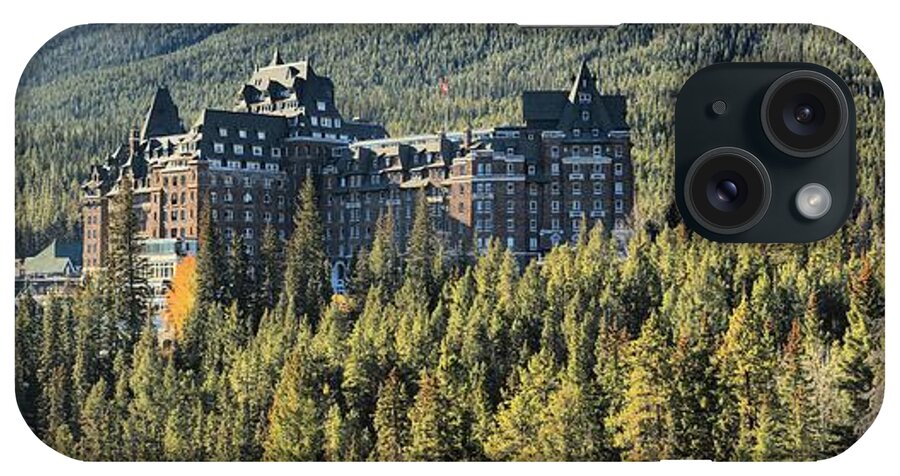 Fairmont Banff Springs iPhone Case featuring the photograph Fairmont Banff Springs Panorama by Adam Jewell