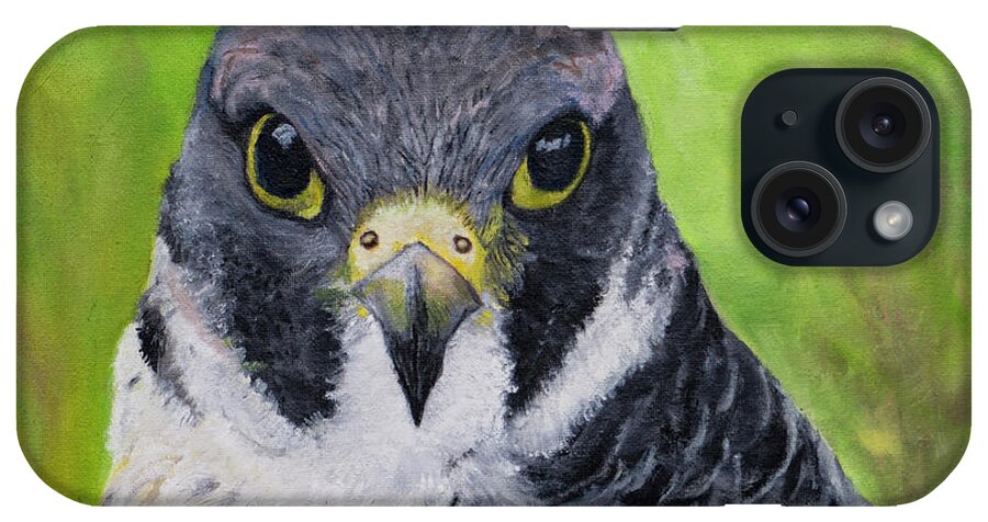 Bird Of Prey iPhone Case featuring the painting Falcon by Kathy Knopp