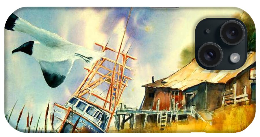 Boat iPhone Case featuring the painting Falgaut Dry Dock by Bobby Walters