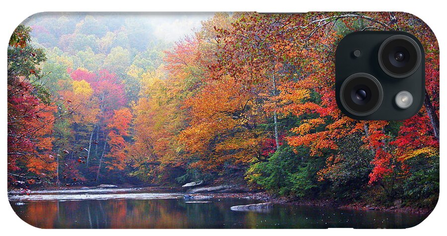 Williams River iPhone Case featuring the photograph Fall Color Williams River Mirror Image by Thomas R Fletcher