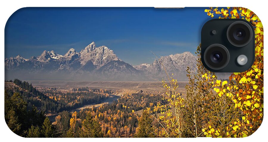 Grand Tetons iPhone Case featuring the photograph Fall Colors at the Snake River Overlook by Sam Antonio