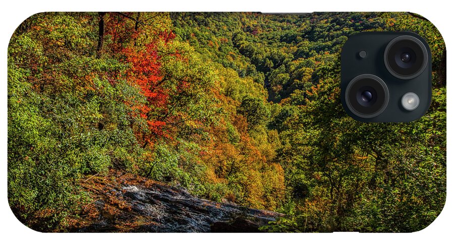 Amicolola Falls State Park iPhone Case featuring the photograph Fall Colors from the Top of Amicolola Falls by Barbara Bowen