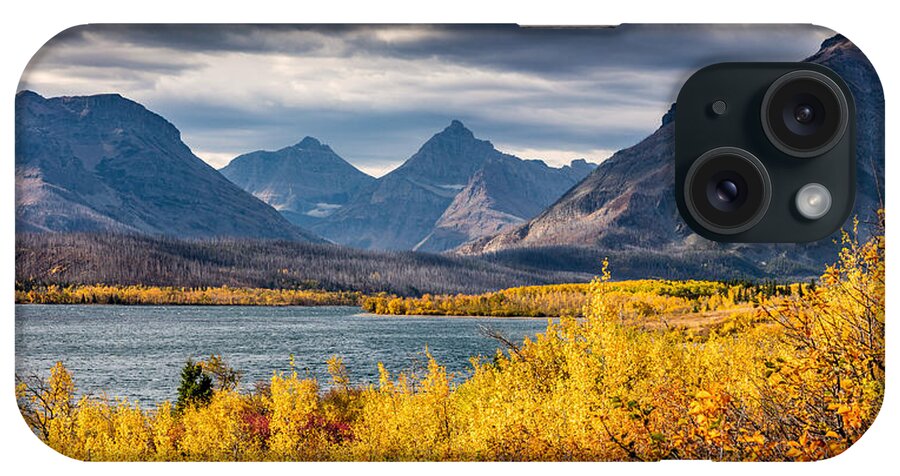 Glacier iPhone Case featuring the photograph Fall colors in Glacier National Park by Pierre Leclerc Photography