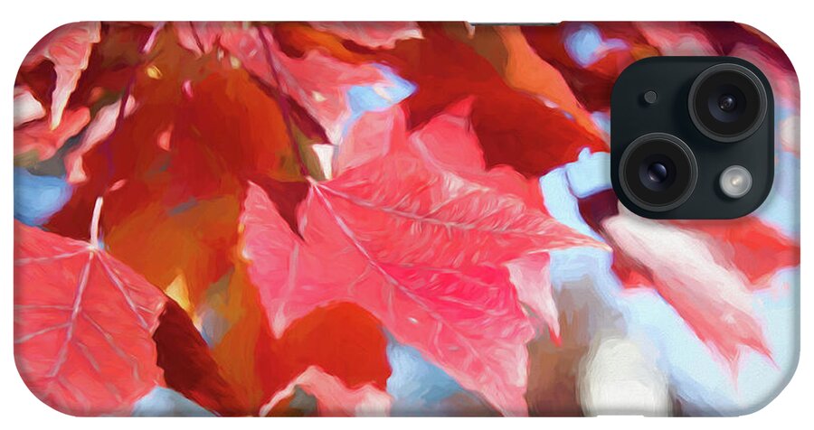 Leaf iPhone Case featuring the digital art Fall Colors Oil by Ed Taylor