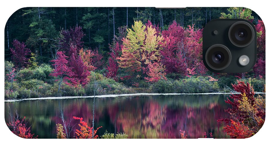 Thompson Lake iPhone Case featuring the photograph Fall Colors - Thompson Lake 7581 by Steve Somerville