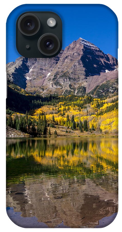 Aspen iPhone Case featuring the photograph Fall Morning at Maroon Bells Aspen Colorado by Teri Virbickis